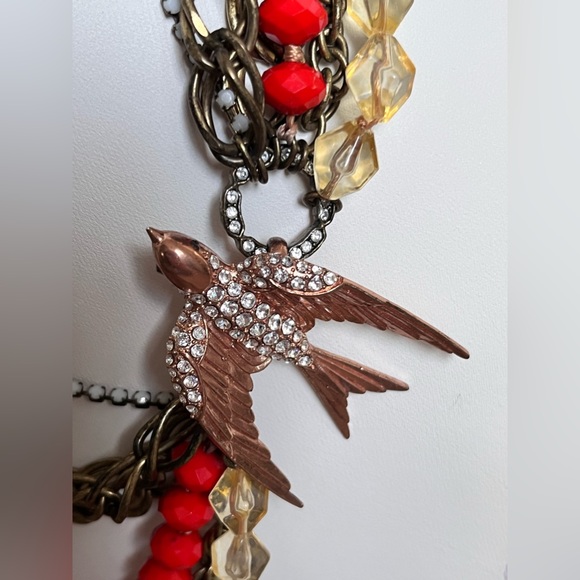 FOSSIL | Antique Style NECKLACE with BIRD! - Picture 8 of 14